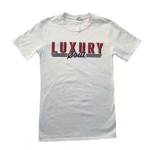 Luxury Soul White Cotton Unisex T-shirt Tee S
